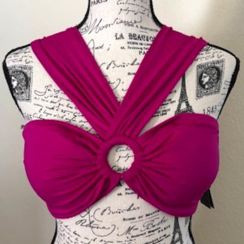 Carmen Marc Valvo Multi-Way Bra Bikini Top